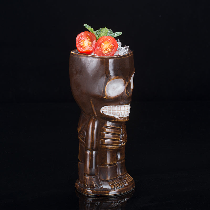 Tiki  Drinkware-Cocktail  Tiki Mugs-Wholesale New Style Black Handmade Ceramic Cheap Tiki Figurines