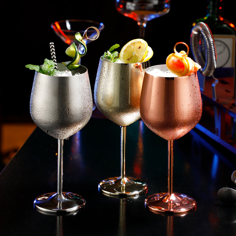 High Quality 530ML Stainless Steel Metal Stem Wine Cup for Cocktail,Martini