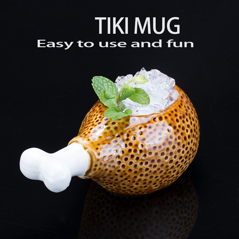 Creative Hawaiian TIKI Ceramic Cup Personality Bar Animal Cocktail Cup TIKI Cup Cute Chicken Leg Cup