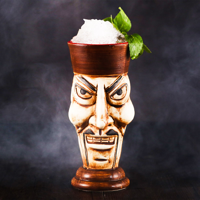 Tiki  Drinkware-Cocktail  Tiki Mugs-Handmade Painting the diiference Shape Design Ceramic Tiki Mug