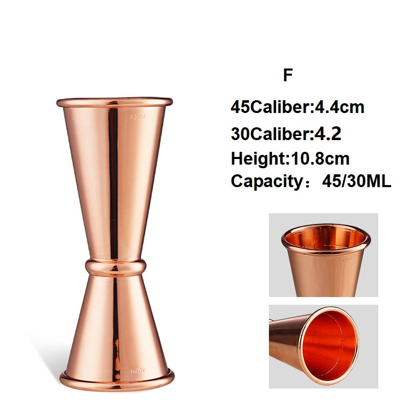 Japanese Style 30/45ml Double Gold Jigger Measuring Cup Stainless Steel Jigger Bar Tools