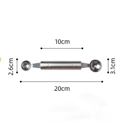 Stainless Steel Ball Digger Cutting Fruit Carving Artifact Digging Fruit Double-Headed Round Spoon