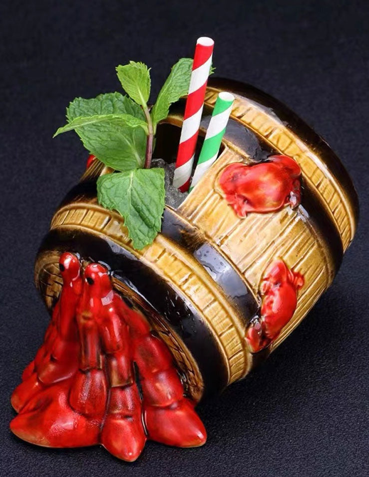 Cute Hermit Crab Cup Creative Hawaii TIKI Ceramic Cup Personality Bar Animal Cocktail Cup TIKI Cup