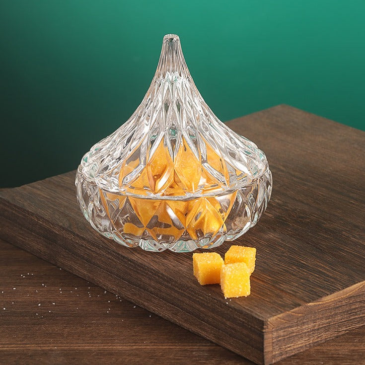 Diamond Shape Style-European-Style Royal Engraved Spice Box Candy Jar Dried Fruit Dish Decoration Box Spice Box Bar Utensils