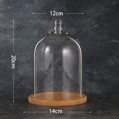 Lead-Free Crystal Molecular Cocktail Special Smoked Cover with Hole Bear Smoked Glass Cover Molecular Bartender