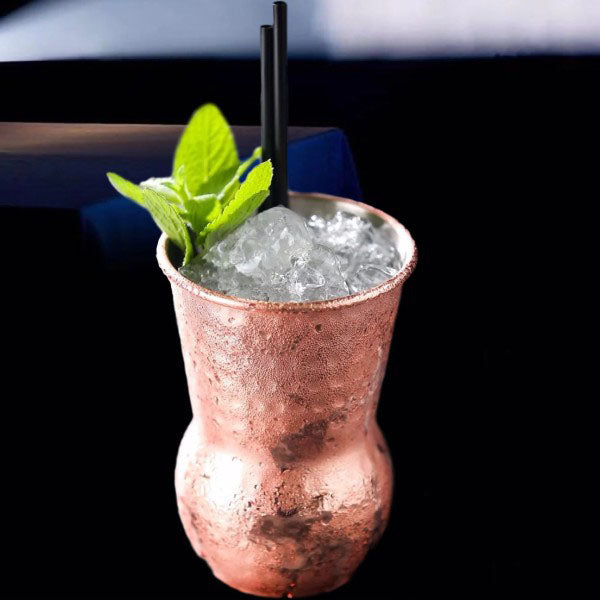 Hammered Copper Plated Hourglass Tumbler Moscow mule Mug