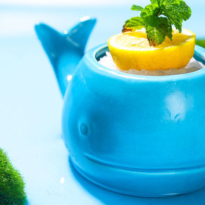 Whale Ceramic Cup Cute Blue Whale Wine Glass Creative Personality Cocktail Glass TIKI Wine Glass