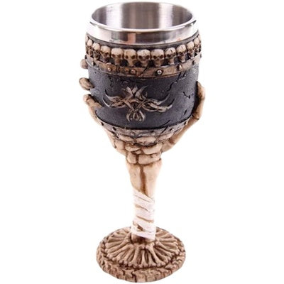 Creative Skull TIKI Glass Red Wine Glass Goblet Stainless Steel Cocktail Glass 3D Three-Dimensional Champagne Glass Bar Dedicated