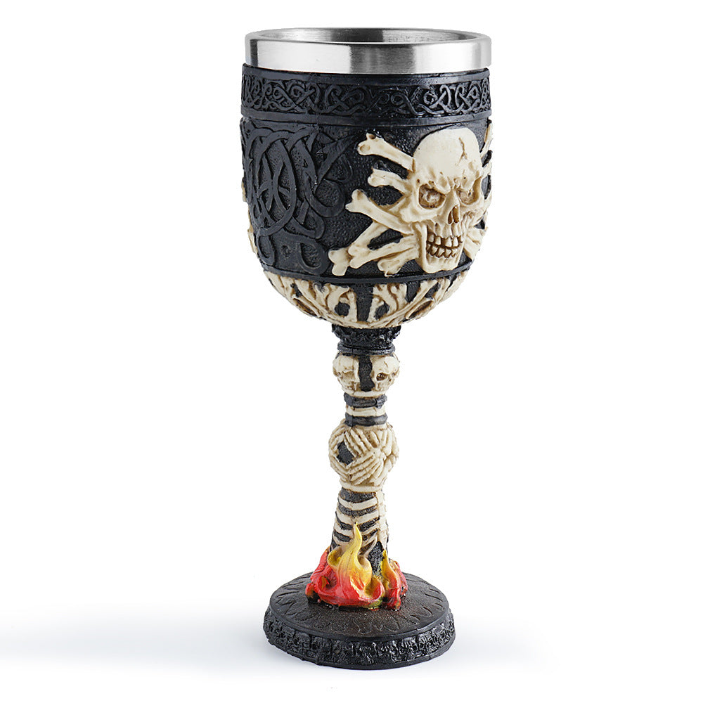 Skull Head Wine Glass Resin Halloween Gift Original Single Game of Rights Home Decoration Skull
