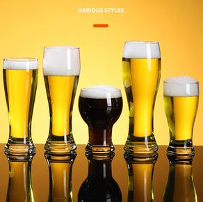 550ML-Large-Capacity Beer Glass Curve Waist Beer Glass Wine Glass Creative Fruit Wine Glass