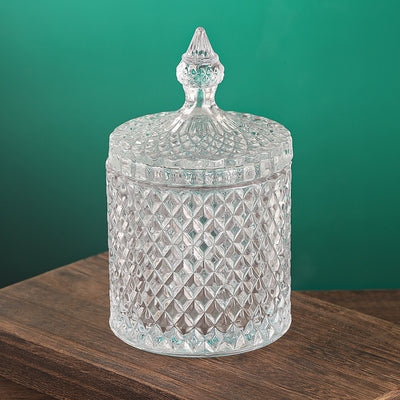 Pineapple Grain-European-Style Royal Engraved Spice Box Candy Jar Dried Fruit Dish Decoration Box Spice Box Bar Utensils