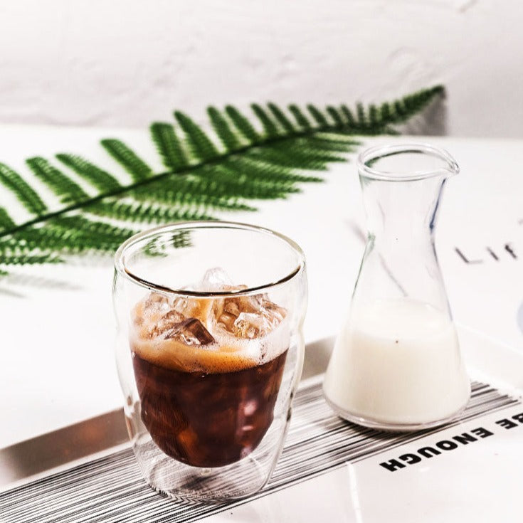 250ML Insulated Double Walled Glass Coffee Mugs for Latte Cappuccino Americano Tea milk Beverage