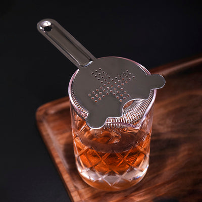 Stainless Steel Cocktail Strainer - Hawthorne Style Bar Tool Used by Professional Mixologists and Bartenders