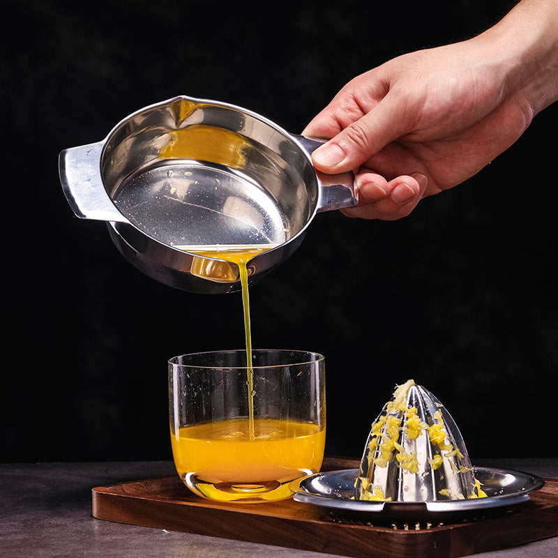 Stainless Steel Citrus Lemon Juicer Manual Juicer Fruit Squeezer with Bowl Juicer Strainer