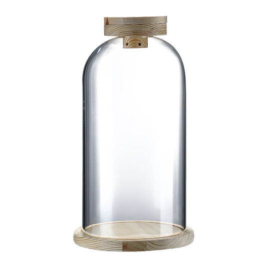 Transparent Molecular Smoky Hood Bartender Solid Wood Smoked Cocktail Scented Wood Cover Whiskey Wine Round Ice Wood Hood