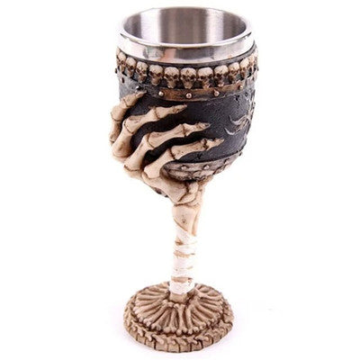 Creative Skull TIKI Glass Red Wine Glass Goblet Stainless Steel Cocktail Glass 3D Three-Dimensional Champagne Glass Bar Dedicated