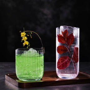 Striped Whiskey Glass,Old Fashioned Bar Glasses for Cocktail Lovers