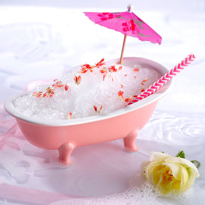 Pink Bathtub Cocktail Glass Restaurant Creative Tableware Drink Cup Ceramic Milkshake Cold Drink Cup