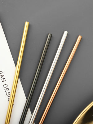 Stainless Steel Iron Straw Metal Creative Long Drinking Tube Mason Glass Cocktail Juice Drink