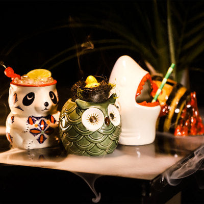 Creative Hawaiian Tiki Ceramic Cup Personality Bar Animal Cocktail Cup Tiki Cup Cute Shark Cup