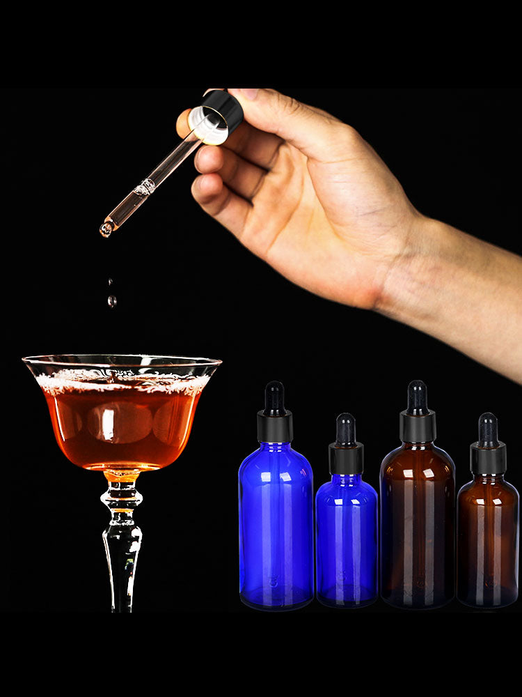 Bar Bartender Bitter Essence Drop Bottle Glass Cocktail Drop Bottle Hand Pinch Drop Bottle Essential Oil Bottle 100ml
