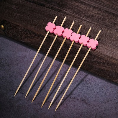 Disposable Fruit Stick Bamboo Stick Flower Stick Creative Art Toothpick Cocktail