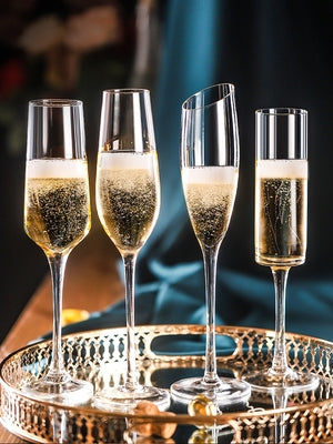 Fashion Champagne Glasses Clear Crystal Tasting Glasses for Wedding Party