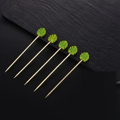 Fruit Stick Flower Stick Cocktail Decoration Firework Stick Disposable Creative Mini Art Toothpick