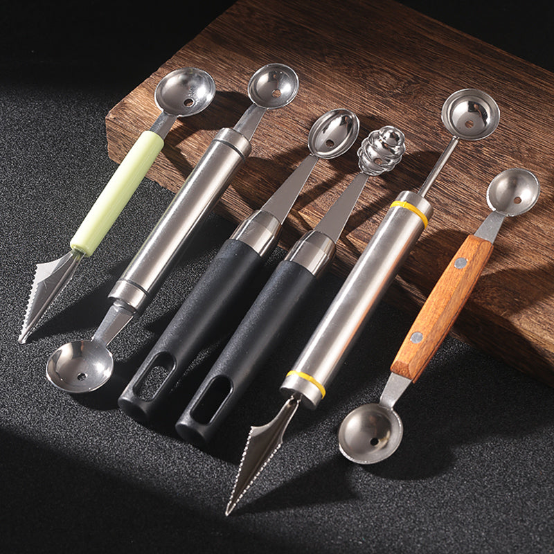Stainless Steel Fruit Divider Watermelon Digging Ball Ice Cream Scoop Bar Table Carving Tool