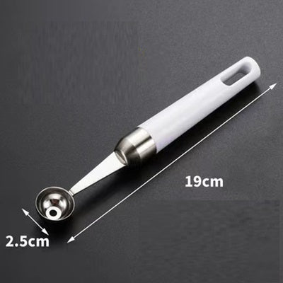 Stainless Steel Fruit Digger Cut Watermelon Ice Cream Dig Ball Spoon Fruit Divider Fruit Digger
