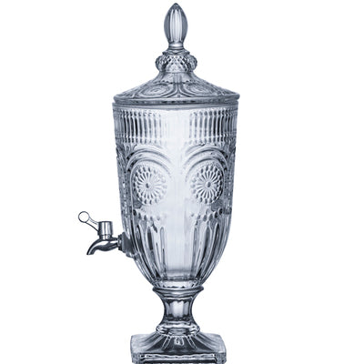 European Retro Drinks Dispensers Large Capacity Glass Drinks Dispensers Cold Juice Tea Lemon Drink Barrel
