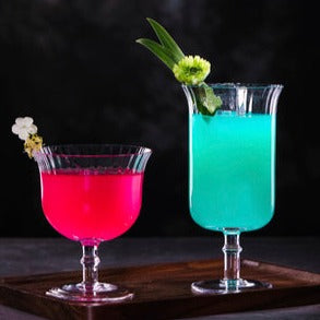 Classic Clear Goblet Wine Glasses for Iced Tea Beverage stemmed Cups Soda Juice Water Liquor