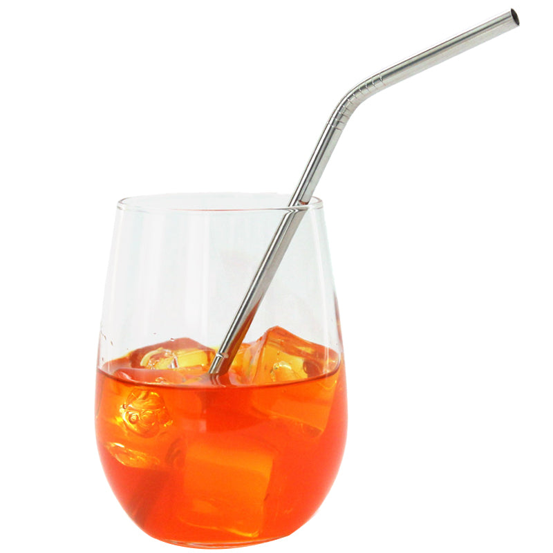 Stainless Steel Environmental Protection Iron Straw Mason Cup Cocktail Juice Drink Bend Metal Elbow Creative Long Drinking Tube