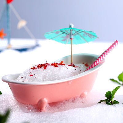 Pink Bathtub Cocktail Glass Restaurant Creative Tableware Drink Cup Ceramic Milkshake Cold Drink Cup