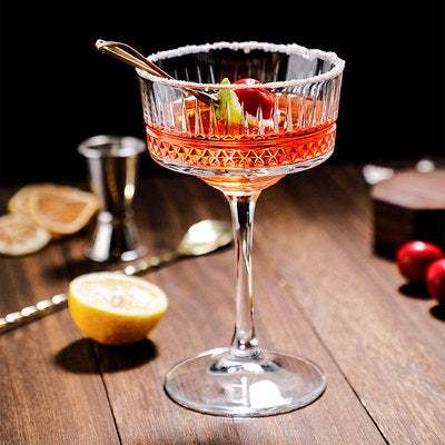 260ML Vintage Cocktail Glasses,Classic Goblet Wine Glass