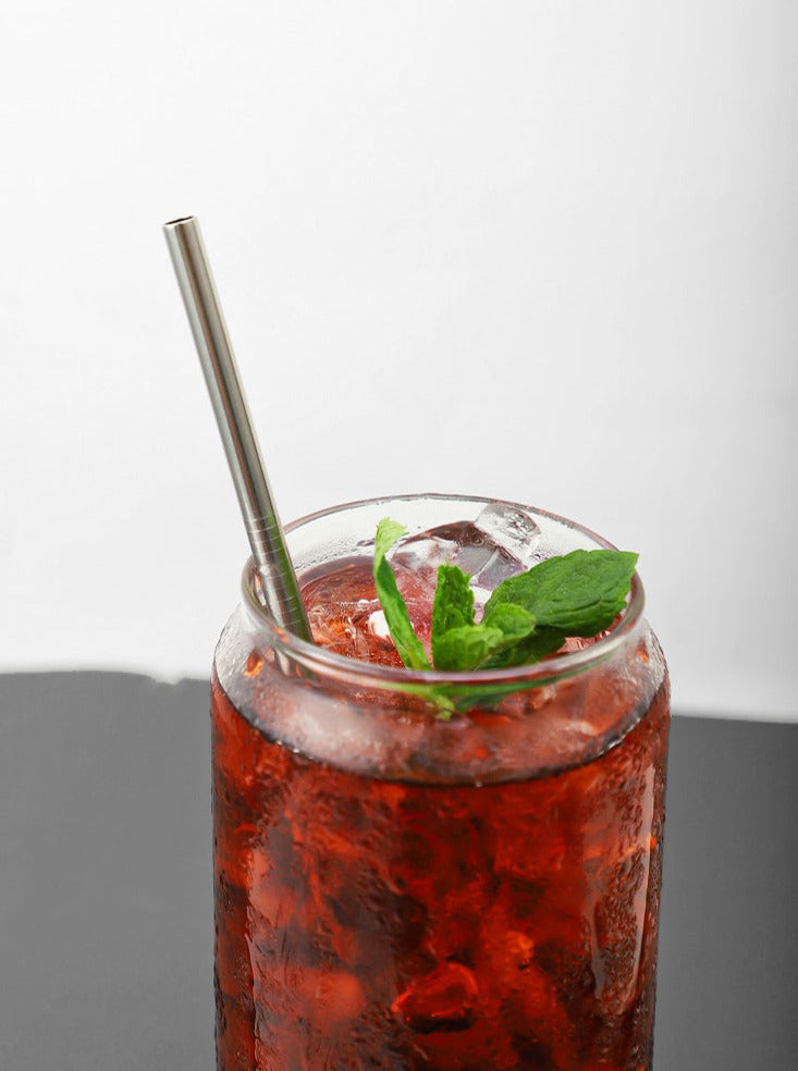 Stainless Steel Iron Straw Metal Creative Long Drinking Tube Mason Glass Cocktail Juice Drink