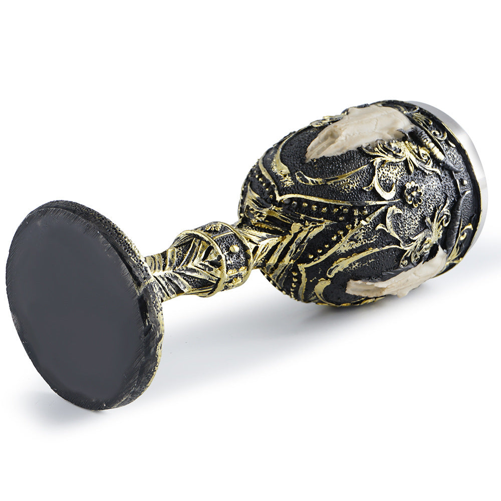 Creative Cocktail Glass, Resin Skull Glass, Stainless Steel Jar Glass, Bar Glass, Halloween Decorative Glass