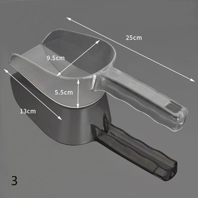 Plastic Transparent Ice Scoop Rice Spoon PC Material Ice Scraper Large Size for Supermarket and Bar