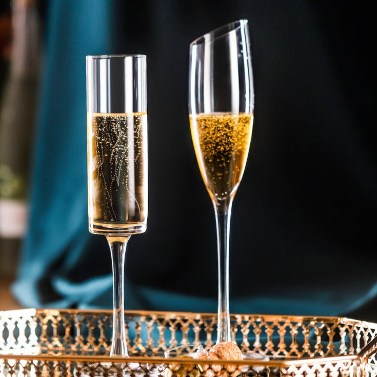 Fashion Champagne Glasses Clear Crystal Tasting Glasses for Wedding Party