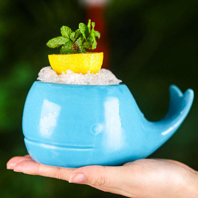 Whale Ceramic Cup Cute Blue Whale Wine Glass Creative Personality Cocktail Glass TIKI Wine Glass