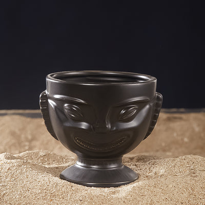Tiki Cocktail Tiki Mugs Black Hawaiian Ceramic Cylinder Bar Exclusive