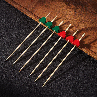 Fruit Stick KtvFlower Stick Cocktail Decoration Wine Stick Disp Fruit Stick Creative Bamboo Stick