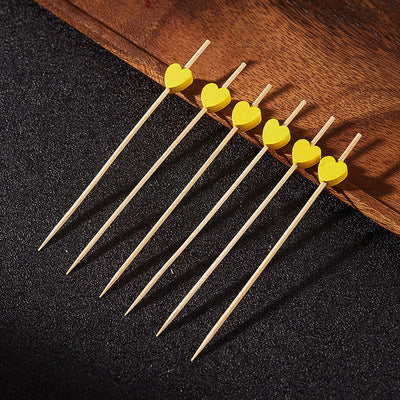 Disposable Fruit Stick Bamboo Stick Flower Stick Creative Art Toothpick Cocktail