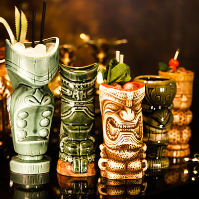 Hawaiian Cocktail Glass TIKI Cup Creative Art Feature Ceramic Mug TIKI Bar Wine Glass