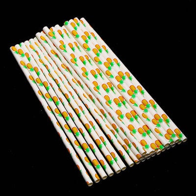 Color Straw Paper Disposable Environmentally Friendly Degradable Straw Creative Juice Cocktail Drink Decor Stripe Party