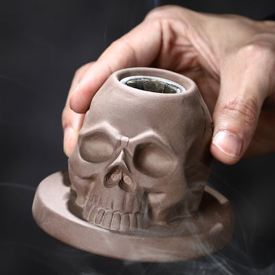 Skull Smoked Cover Scented Cover Cocktail Cover Whiskey Molecular Appliance Creative Ceramic Bar Smoked Cover