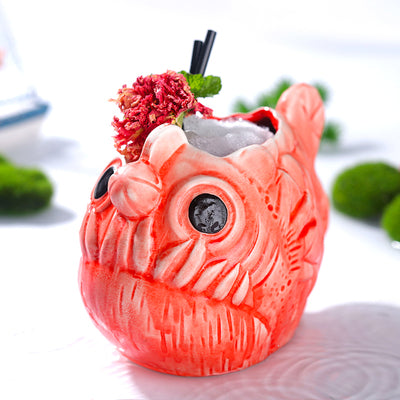 Piranha Rough Pottery Cup Creative Personality Ceramic Cup Bar Cocktail Cup Cute Lantern Fish Wine Cup