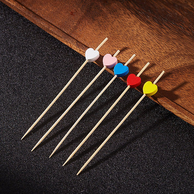 Pure Wooden Creative Cocktail Decoration Sign Fruit Wine Needle Decoration Sign Olive Sign