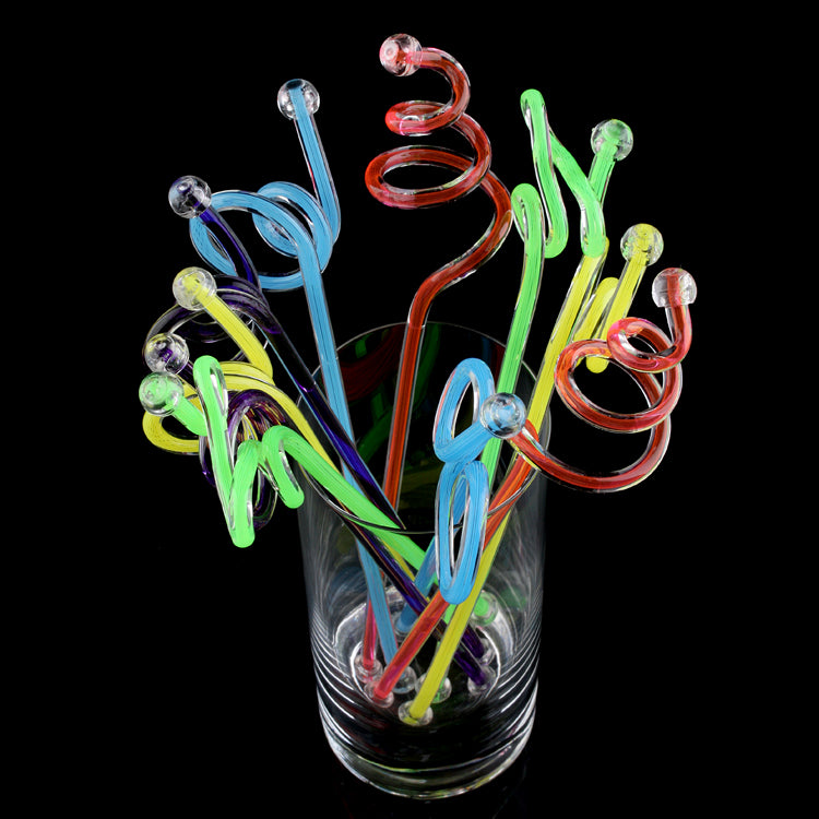 Acrylic Mixing Stick Plastic Mixing Stick Color Heart Drink Stick Juice Swizzle Stick