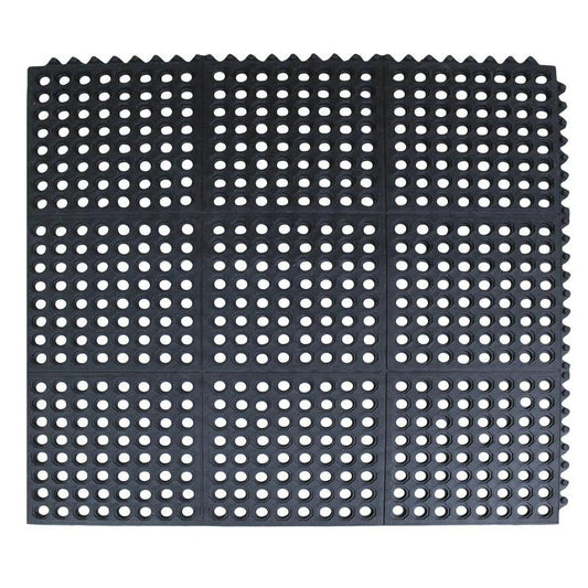 Commercial Anti-Fatigue Drainage Rubber Matting Non-Slip Rubber Drainage Mat Commercial Kitchen Floor Mat Rubber Mat with Holes for Wet Area Use